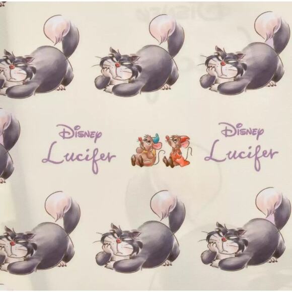 Japan Tokyo Disney Store Lucifer Jack Gus Shopping Eco Bag Pouch CAT DAY 2025 - Picture 8 of 10